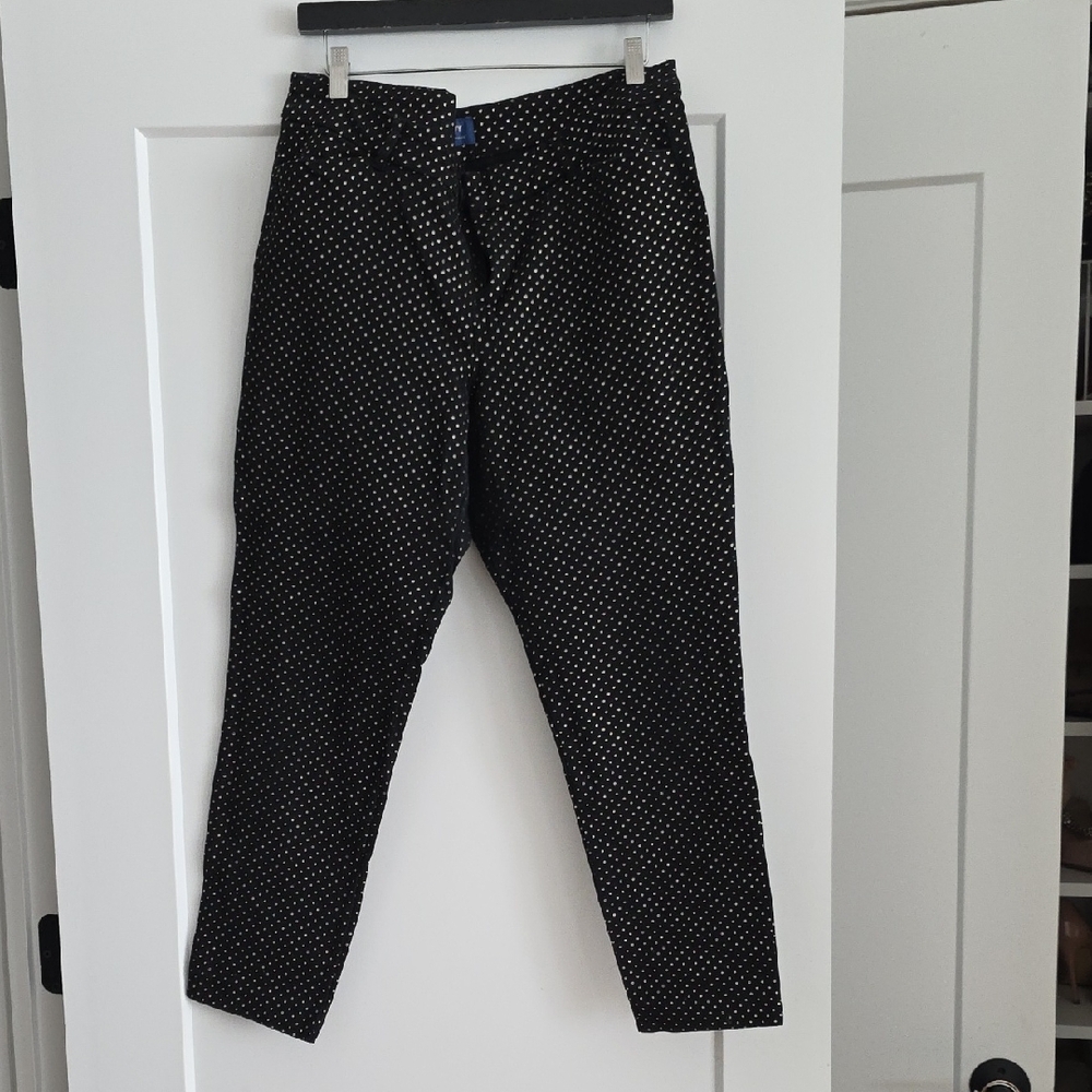 Old Navy Black Mid Rise Pixie with Gold Microdots